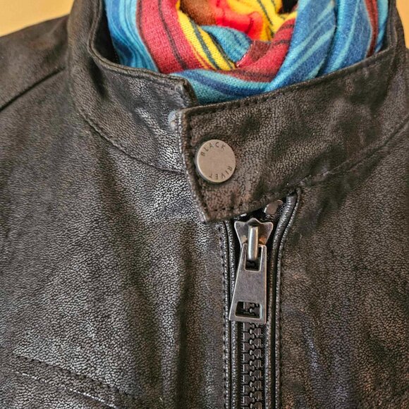 DO NOT DELETE!!!!!   Black Rivet 100% GENUINE LEATHER jacket in black  XXL - Picture 15 of 15